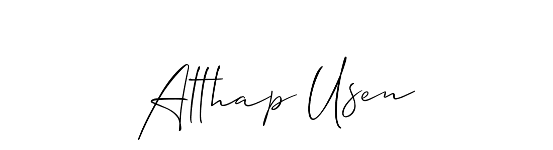 Make a short Althap Usen signature style. Manage your documents anywhere anytime using Allison_Script. Create and add eSignatures, submit forms, share and send files easily. Althap Usen signature style 2 images and pictures png