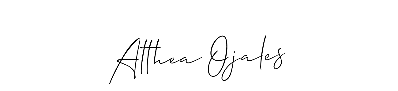 Design your own signature with our free online signature maker. With this signature software, you can create a handwritten (Allison_Script) signature for name Althea Ojales. Althea Ojales signature style 2 images and pictures png
