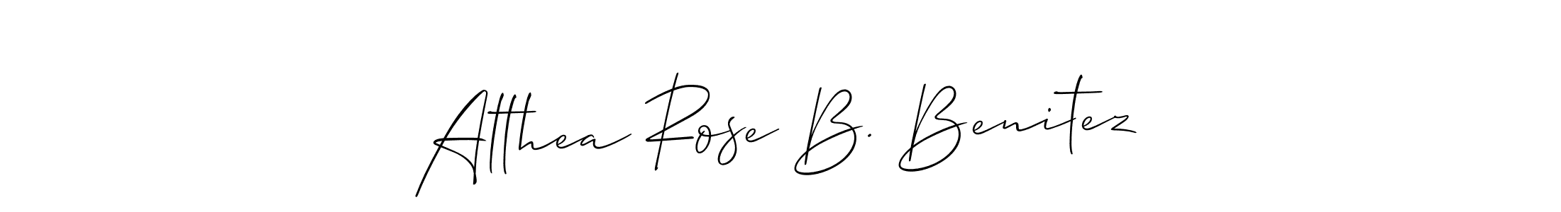 Create a beautiful signature design for name Althea Rose B. Benitez. With this signature (Allison_Script) fonts, you can make a handwritten signature for free. Althea Rose B. Benitez signature style 2 images and pictures png