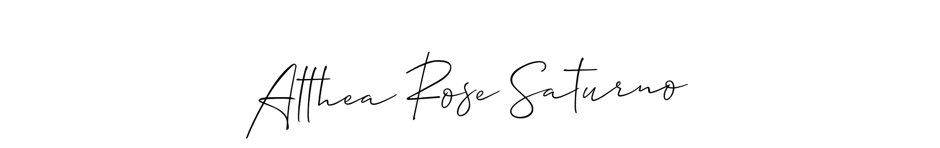 Similarly Allison_Script is the best handwritten signature design. Signature creator online .You can use it as an online autograph creator for name Althea Rose Saturno. Althea Rose Saturno signature style 2 images and pictures png