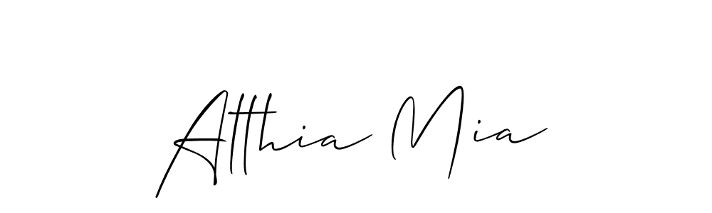 How to make Althia Mia signature? Allison_Script is a professional autograph style. Create handwritten signature for Althia Mia name. Althia Mia signature style 2 images and pictures png