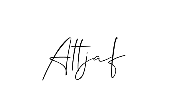 Also You can easily find your signature by using the search form. We will create Altjaf name handwritten signature images for you free of cost using Allison_Script sign style. Altjaf signature style 2 images and pictures png