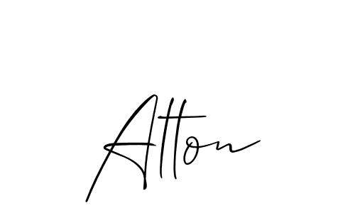 How to make Alton signature? Allison_Script is a professional autograph style. Create handwritten signature for Alton name. Alton signature style 2 images and pictures png