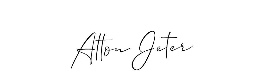It looks lik you need a new signature style for name Alton Jeter. Design unique handwritten (Allison_Script) signature with our free signature maker in just a few clicks. Alton Jeter signature style 2 images and pictures png