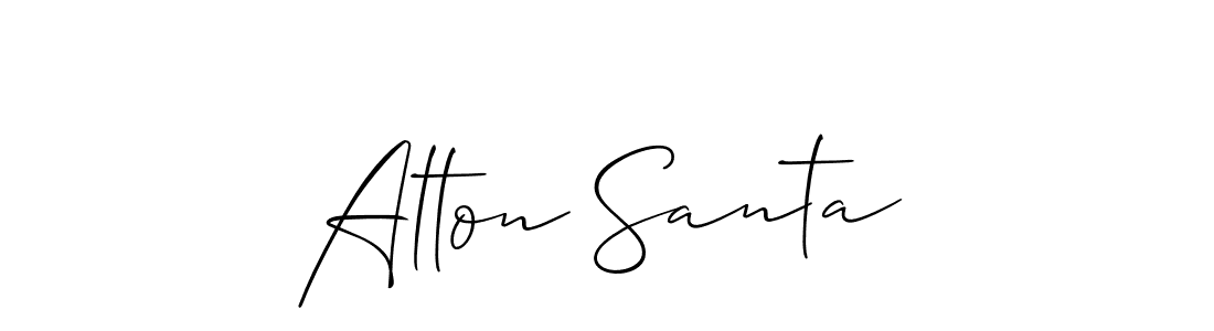 Allison_Script is a professional signature style that is perfect for those who want to add a touch of class to their signature. It is also a great choice for those who want to make their signature more unique. Get Alton Santa name to fancy signature for free. Alton Santa signature style 2 images and pictures png