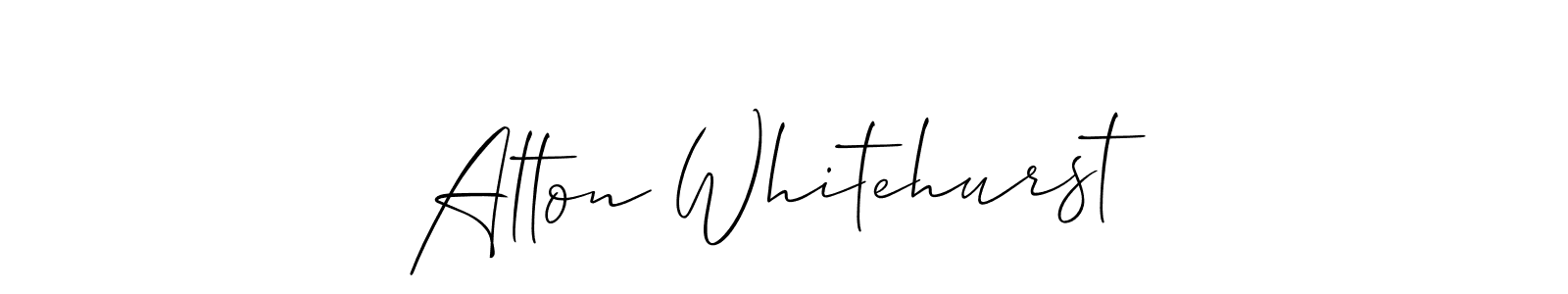 Make a beautiful signature design for name Alton Whitehurst. With this signature (Allison_Script) style, you can create a handwritten signature for free. Alton Whitehurst signature style 2 images and pictures png