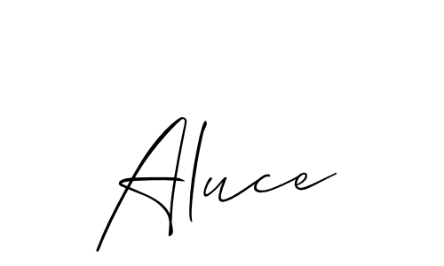 You can use this online signature creator to create a handwritten signature for the name Aluce. This is the best online autograph maker. Aluce signature style 2 images and pictures png