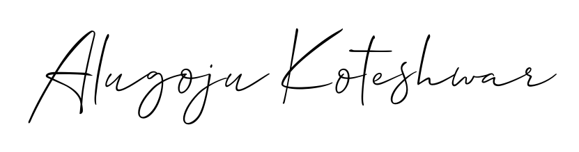 Discover how Alugoju Koteshwar looks in an executive cursive font (Allison_Script). Perfect for legal documents, invoices, and certificates. Alugoju Koteshwar signature style 2 images and pictures png