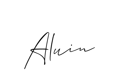 How to make Aluin name signature. Use Allison_Script style for creating short signs online. This is the latest handwritten sign. Aluin signature style 2 images and pictures png