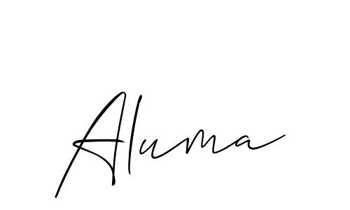 if you are searching for the best signature style for your name Aluma. so please give up your signature search. here we have designed multiple signature styles  using Allison_Script. Aluma signature style 2 images and pictures png