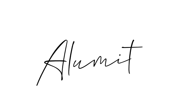 It looks lik you need a new signature style for name Alumit. Design unique handwritten (Allison_Script) signature with our free signature maker in just a few clicks. Alumit signature style 2 images and pictures png