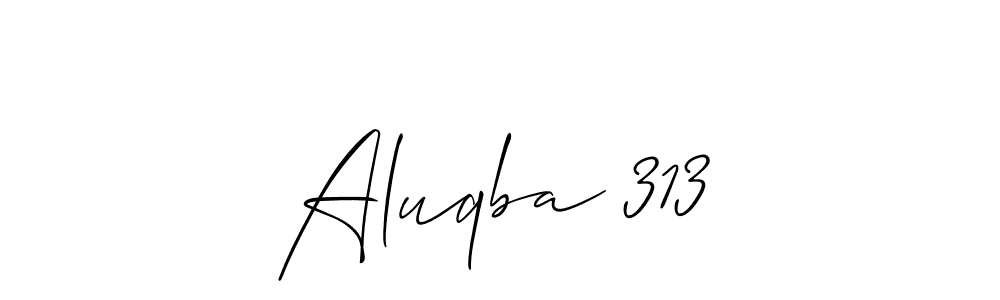 How to Draw Aluqba 313 signature style? Allison_Script is a latest design signature styles for name Aluqba 313. Aluqba 313 signature style 2 images and pictures png