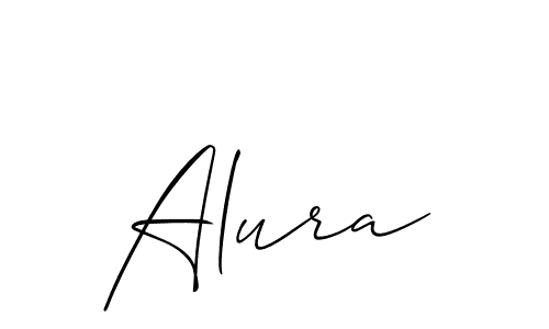 Also You can easily find your signature by using the search form. We will create Alura name handwritten signature images for you free of cost using Allison_Script sign style. Alura signature style 2 images and pictures png