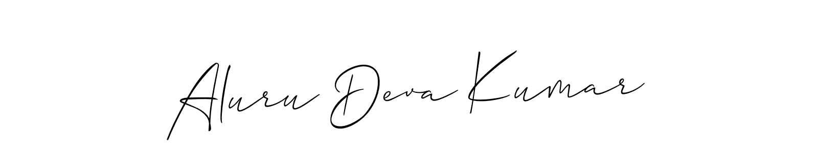 You should practise on your own different ways (Allison_Script) to write your name (Aluru Deva Kumar) in signature. don't let someone else do it for you. Aluru Deva Kumar signature style 2 images and pictures png