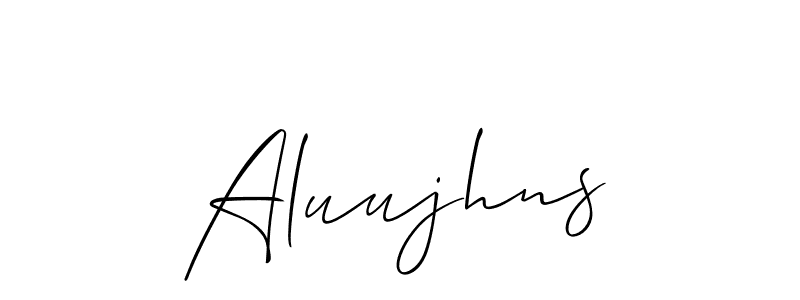 How to make Aluujhns signature? Allison_Script is a professional autograph style. Create handwritten signature for Aluujhns name. Aluujhns signature style 2 images and pictures png