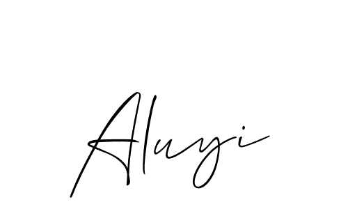 How to make Aluyi signature? Allison_Script is a professional autograph style. Create handwritten signature for Aluyi name. Aluyi signature style 2 images and pictures png