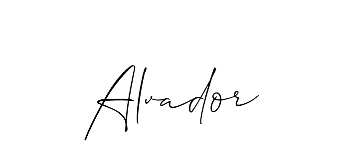 Also You can easily find your signature by using the search form. We will create Alvador name handwritten signature images for you free of cost using Allison_Script sign style. Alvador signature style 2 images and pictures png