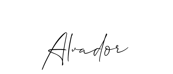 Similarly Allison_Script is the best handwritten signature design. Signature creator online .You can use it as an online autograph creator for name Alvador. Alvador signature style 2 images and pictures png