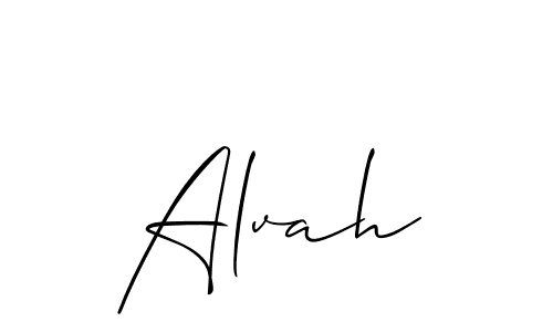 Make a beautiful signature design for name Alvah. With this signature (Allison_Script) style, you can create a handwritten signature for free. Alvah signature style 2 images and pictures png