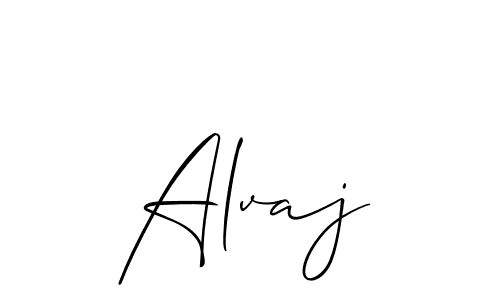 Allison_Script is a professional signature style that is perfect for those who want to add a touch of class to their signature. It is also a great choice for those who want to make their signature more unique. Get Alvaj name to fancy signature for free. Alvaj signature style 2 images and pictures png