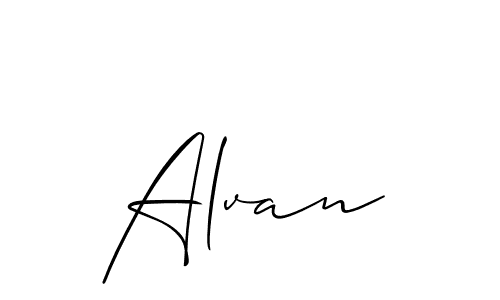 You should practise on your own different ways (Allison_Script) to write your name (Alvan) in signature. don't let someone else do it for you. Alvan signature style 2 images and pictures png