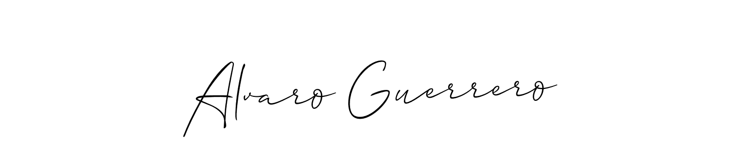 How to make Alvaro Guerrero name signature. Use Allison_Script style for creating short signs online. This is the latest handwritten sign. Alvaro Guerrero signature style 2 images and pictures png