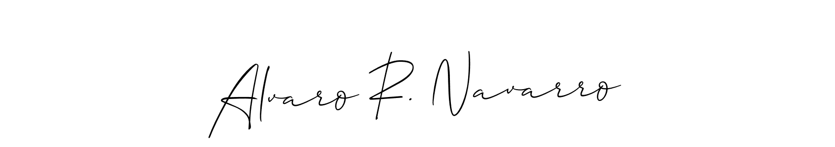 It looks lik you need a new signature style for name Alvaro R. Navarro. Design unique handwritten (Allison_Script) signature with our free signature maker in just a few clicks. Alvaro R. Navarro signature style 2 images and pictures png