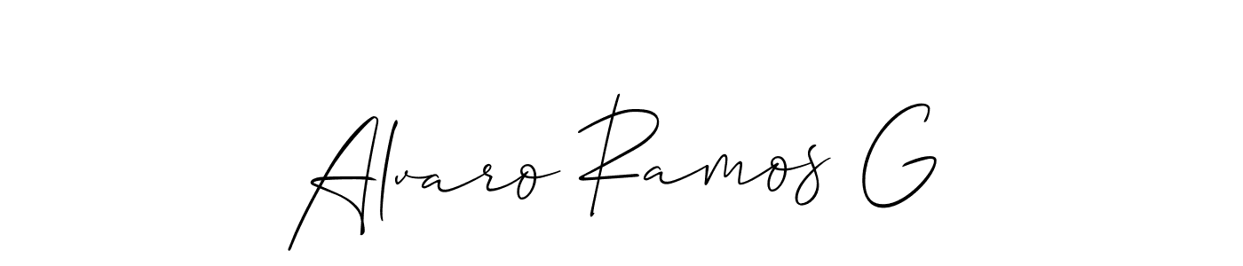 Design your own signature with our free online signature maker. With this signature software, you can create a handwritten (Allison_Script) signature for name Alvaro Ramos G. Alvaro Ramos G signature style 2 images and pictures png