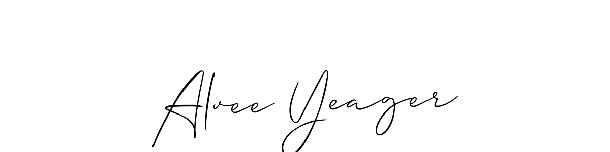 You should practise on your own different ways (Allison_Script) to write your name (Alvee Yeager) in signature. don't let someone else do it for you. Alvee Yeager signature style 2 images and pictures png