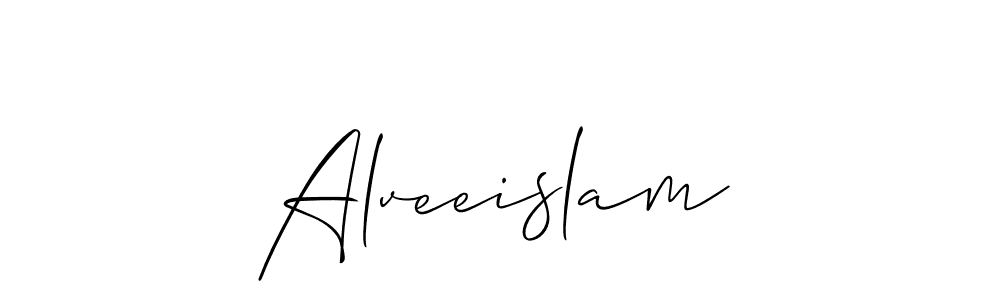 Also we have Alveeislam name is the best signature style. Create professional handwritten signature collection using Allison_Script autograph style. Alveeislam signature style 2 images and pictures png