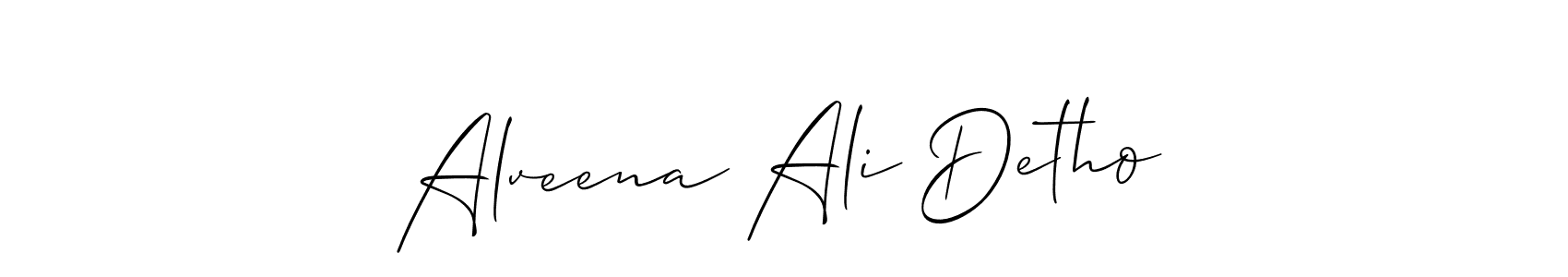 Make a beautiful signature design for name Alveena Ali Detho. Use this online signature maker to create a handwritten signature for free. Alveena Ali Detho signature style 2 images and pictures png