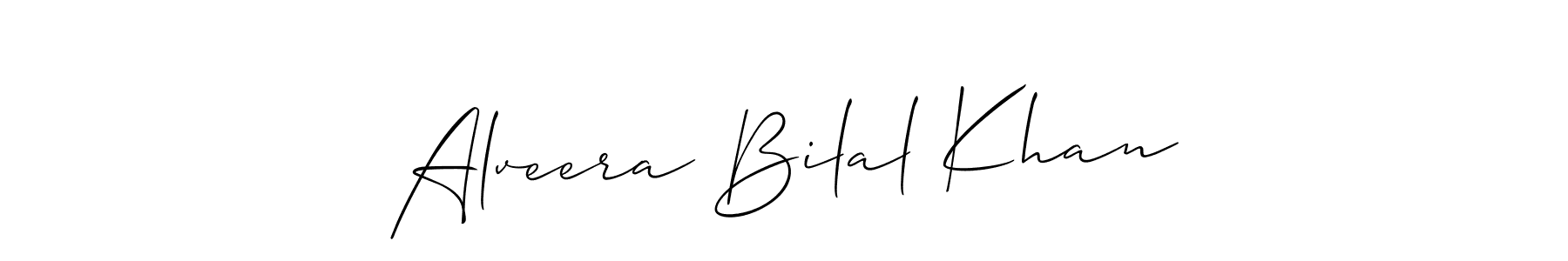 Also You can easily find your signature by using the search form. We will create Alveera Bilal Khan name handwritten signature images for you free of cost using Allison_Script sign style. Alveera Bilal Khan signature style 2 images and pictures png