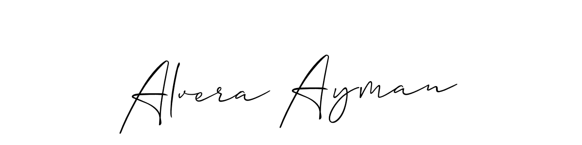 Alvera Ayman stylish signature style. Best Handwritten Sign (Allison_Script) for my name. Handwritten Signature Collection Ideas for my name Alvera Ayman. Alvera Ayman signature style 2 images and pictures png