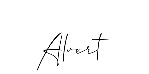 Make a beautiful signature design for name Alvert. With this signature (Allison_Script) style, you can create a handwritten signature for free. Alvert signature style 2 images and pictures png