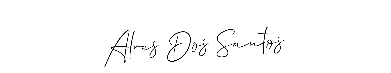 Alves Dos Santos stylish signature style. Best Handwritten Sign (Allison_Script) for my name. Handwritten Signature Collection Ideas for my name Alves Dos Santos. Alves Dos Santos signature style 2 images and pictures png