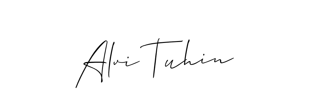 It looks lik you need a new signature style for name Alvi Tuhin. Design unique handwritten (Allison_Script) signature with our free signature maker in just a few clicks. Alvi Tuhin signature style 2 images and pictures png