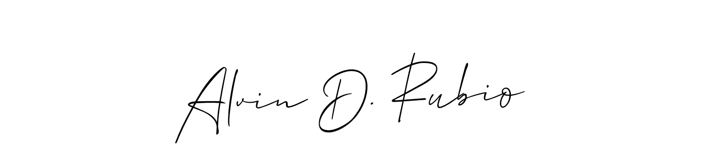 Also we have Alvin D. Rubio name is the best signature style. Create professional handwritten signature collection using Allison_Script autograph style. Alvin D. Rubio signature style 2 images and pictures png