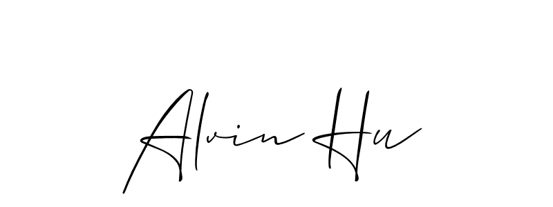 This is the best signature style for the Alvin Hu name. Also you like these signature font (Allison_Script). Mix name signature. Alvin Hu signature style 2 images and pictures png