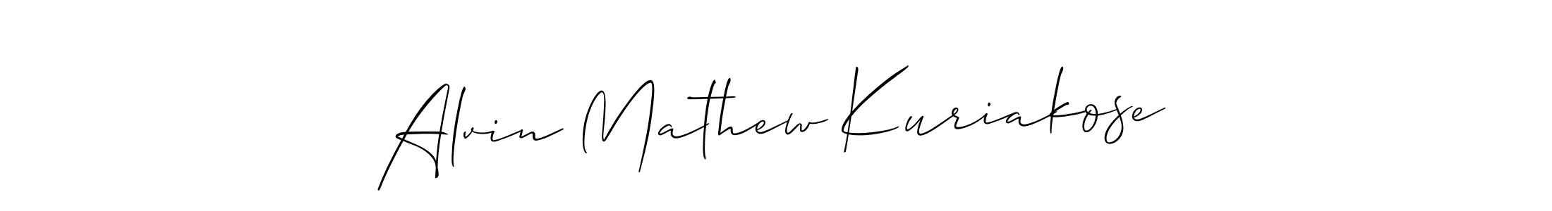 Design your own signature with our free online signature maker. With this signature software, you can create a handwritten (Allison_Script) signature for name Alvin Mathew Kuriakose. Alvin Mathew Kuriakose signature style 2 images and pictures png