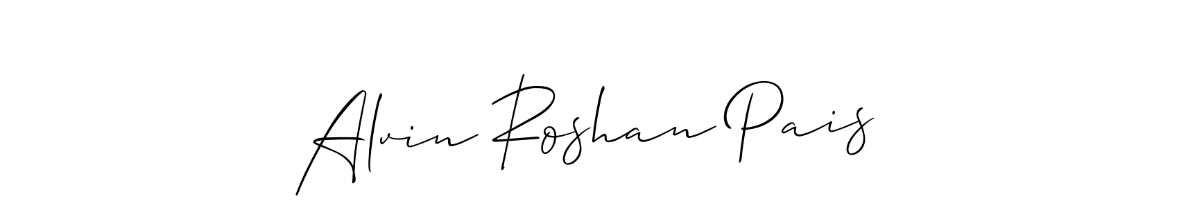 Make a beautiful signature design for name Alvin Roshan Pais. With this signature (Allison_Script) style, you can create a handwritten signature for free. Alvin Roshan Pais signature style 2 images and pictures png