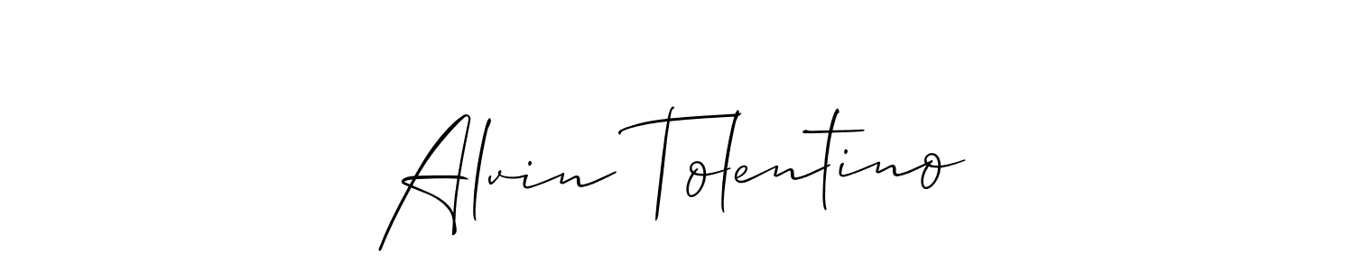 Allison_Script is a professional signature style that is perfect for those who want to add a touch of class to their signature. It is also a great choice for those who want to make their signature more unique. Get Alvin Tolentino name to fancy signature for free. Alvin Tolentino signature style 2 images and pictures png