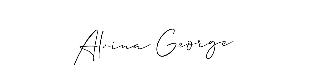 if you are searching for the best signature style for your name Alvina George. so please give up your signature search. here we have designed multiple signature styles  using Allison_Script. Alvina George signature style 2 images and pictures png