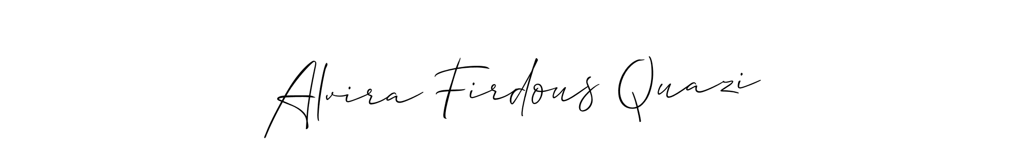 Best and Professional Signature Style for Alvira Firdous Quazi. Allison_Script Best Signature Style Collection. Alvira Firdous Quazi signature style 2 images and pictures png
