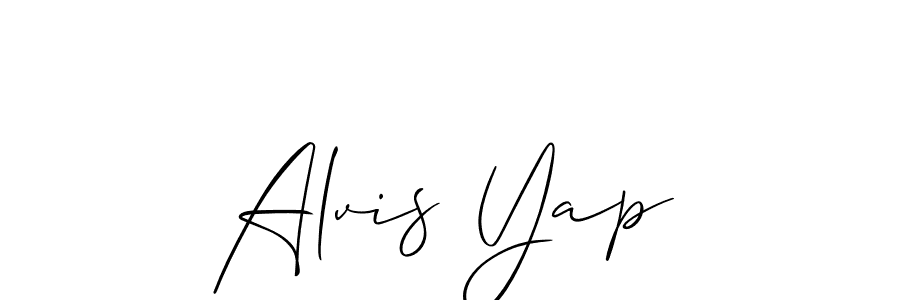 The best way (Allison_Script) to make a short signature is to pick only two or three words in your name. The name Alvis Yap include a total of six letters. For converting this name. Alvis Yap signature style 2 images and pictures png