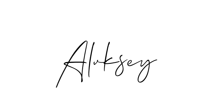 How to make Alvksey signature? Allison_Script is a professional autograph style. Create handwritten signature for Alvksey name. Alvksey signature style 2 images and pictures png