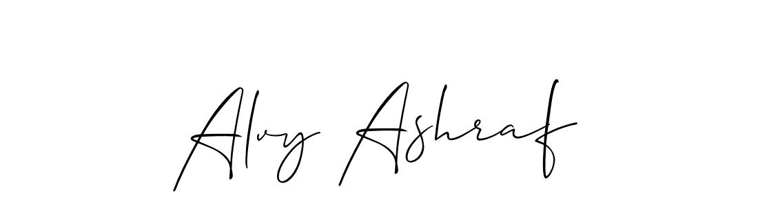 Alvy Ashraf stylish signature style. Best Handwritten Sign (Allison_Script) for my name. Handwritten Signature Collection Ideas for my name Alvy Ashraf. Alvy Ashraf signature style 2 images and pictures png