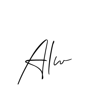 How to make Alw signature? Allison_Script is a professional autograph style. Create handwritten signature for Alw name. Alw signature style 2 images and pictures png