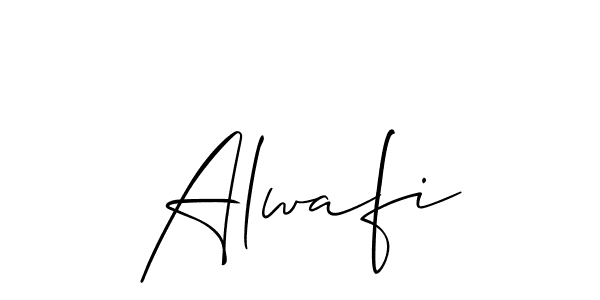 Create a beautiful signature design for name Alwafi. With this signature (Allison_Script) fonts, you can make a handwritten signature for free. Alwafi signature style 2 images and pictures png
