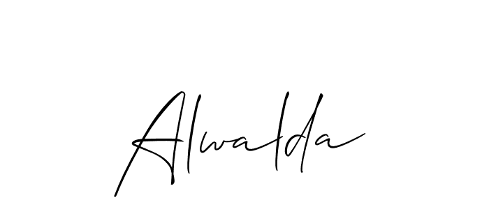 Make a beautiful signature design for name Alwalda. With this signature (Allison_Script) style, you can create a handwritten signature for free. Alwalda signature style 2 images and pictures png