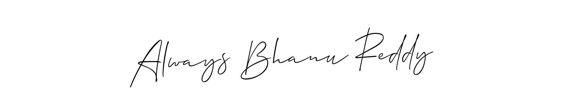 Allison_Script is a professional signature style that is perfect for those who want to add a touch of class to their signature. It is also a great choice for those who want to make their signature more unique. Get Always Bhanu Reddy name to fancy signature for free. Always Bhanu Reddy signature style 2 images and pictures png
